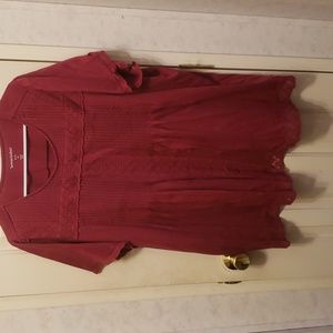 Woman Within Plus Size Maroon Top